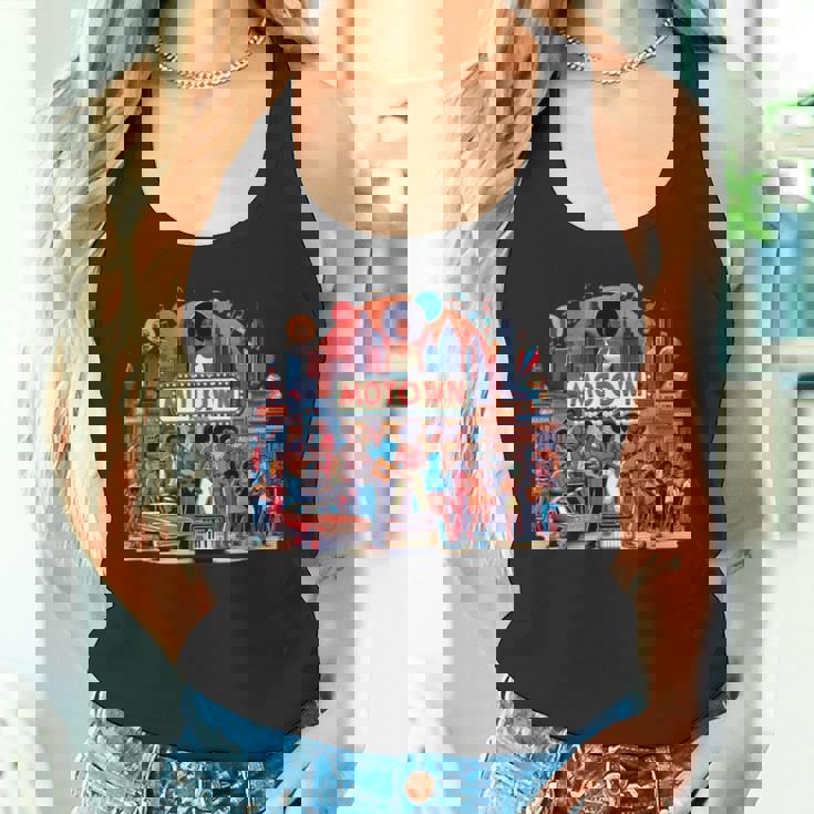 モータウン時代の懐かしい音楽デザイン タンクトップ