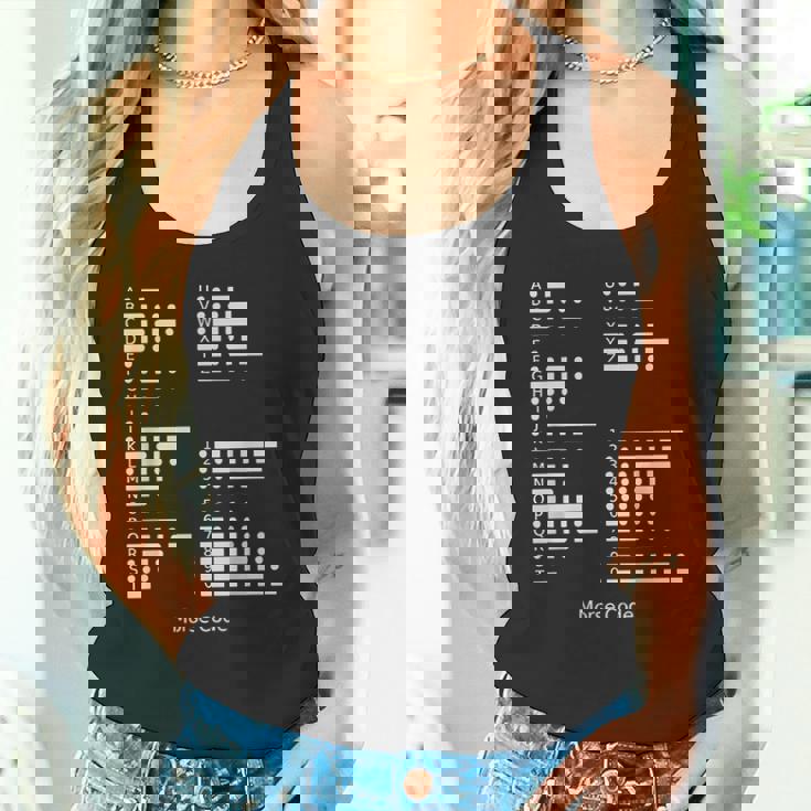 モールス符号tシャツ 国際モールス符号アルファベットシャツ タンクトップ