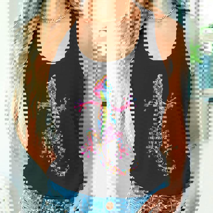 ヤモリ モチーフ トカゲ 爬虫類 ヤモリ トカゲ イグアナ ヤモリ タンクトップ