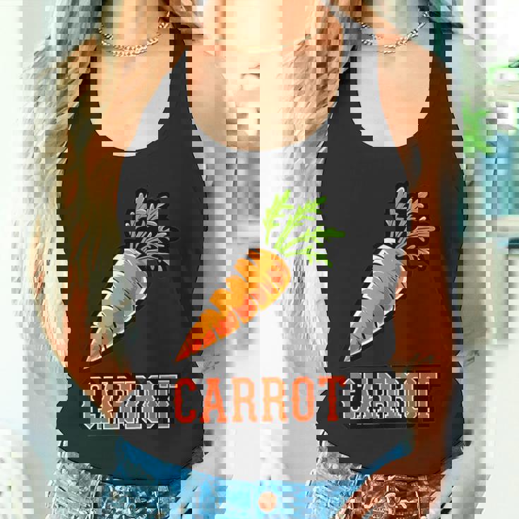 ユニークで楽しいニンジンデザインのグラフィック。 タンクトップ