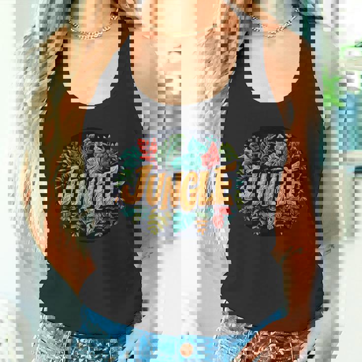 ユニークなスタイルの素晴らしいジャングルグラフィック。 タンクトップ