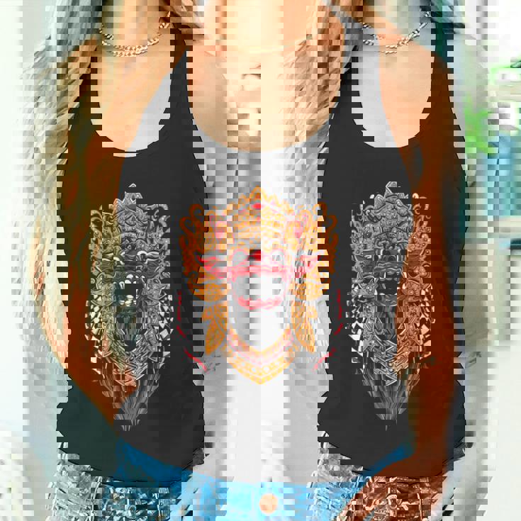 ライオンダンスヘッド 中国の新年 グリーンスネークイヤー タンクトップ