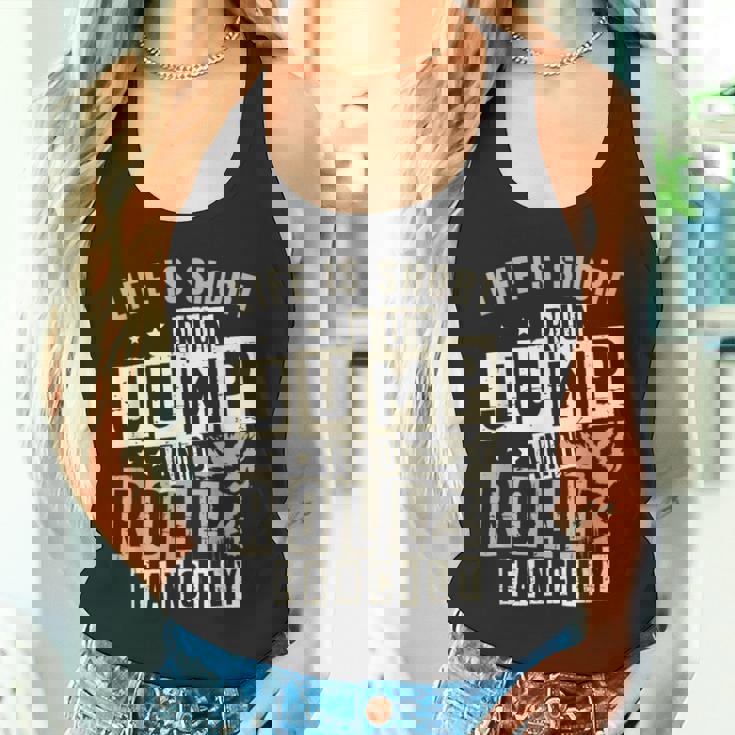 ライフ イズ ショート ラン ジャンプ アンド ロール 派手なフリーランニング パルクール タンクトップ