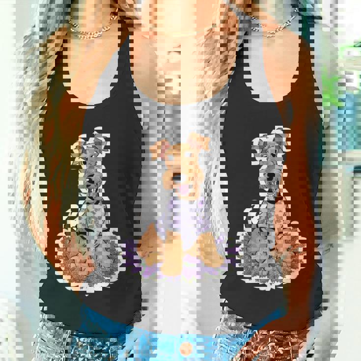 ライラックのエアデール テリア タンクトップ