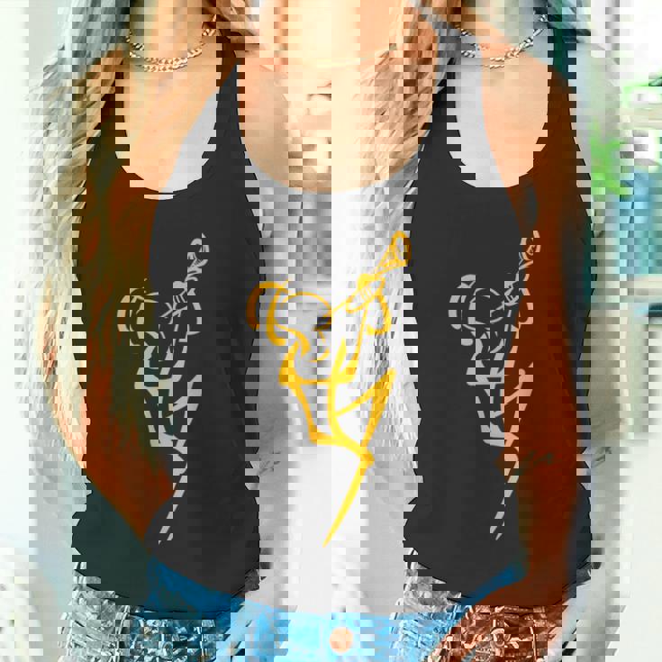 ラインアート トランペッター ジャズミュージシャン タンクトップ