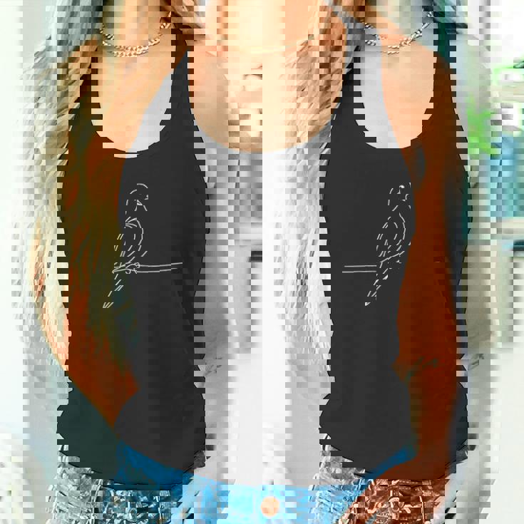 ラインアート 鳥類学者 喪の鳩 タンクトップ