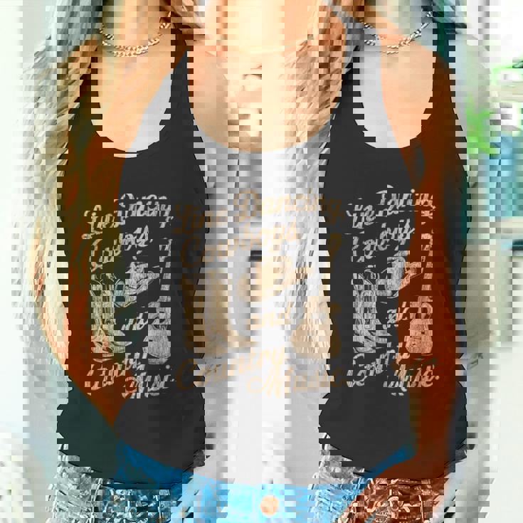 ラインダンス、カウボーイ、カントリーミュージック タンクトップ