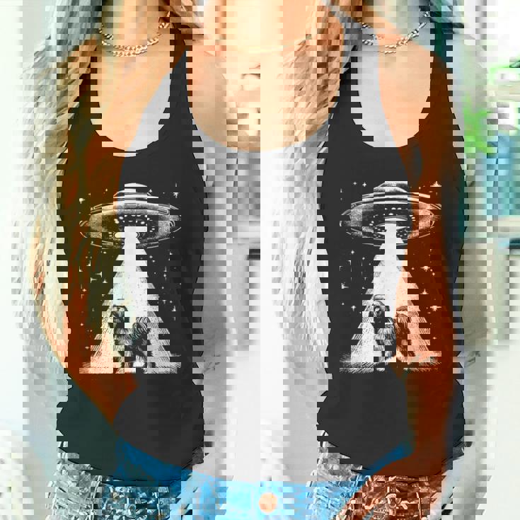 ラサ・アプソ・マム・ダッド・ドッグ-面白いエイリアンufo タンクトップ