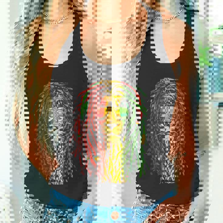 ラスタライオン クール ドレッドロック ラスタファリ ラスタ愛好家用 タンクトップ