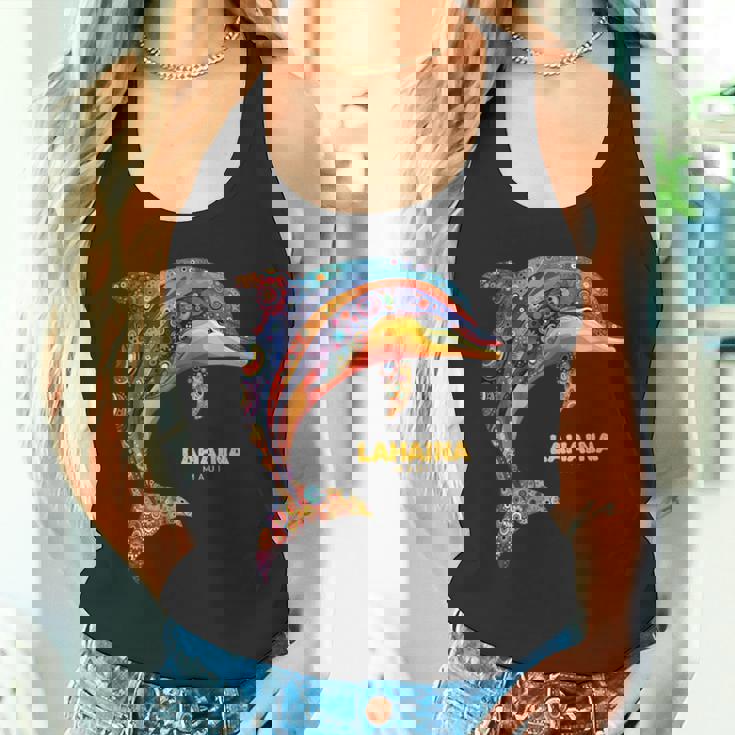 ラハイナ マウイ ハワイ ティー ハワイアン ダイビング バケーション イルカ タンクトップ