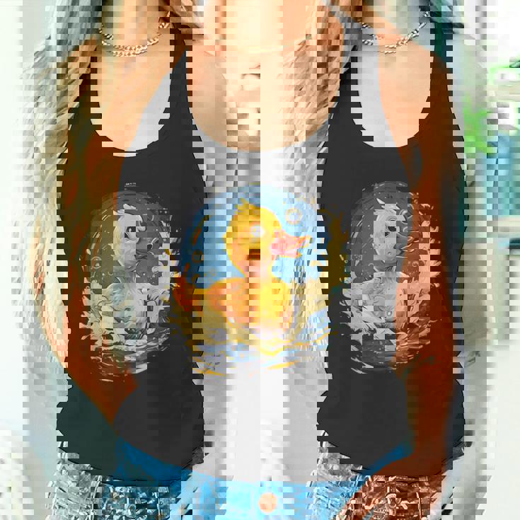 ラバーアヒル 水泳 お絵かき 水彩 ゴム ア タンクトップ