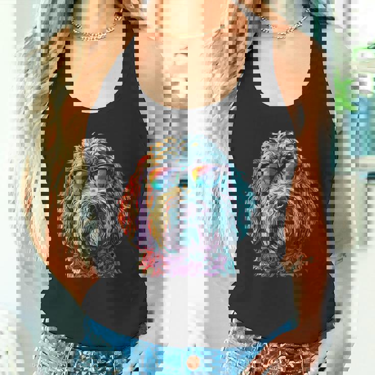 ラブラドゥードル・ドゥードル・ママ 犬 犬のママ 毛皮の友達 タンクトップ