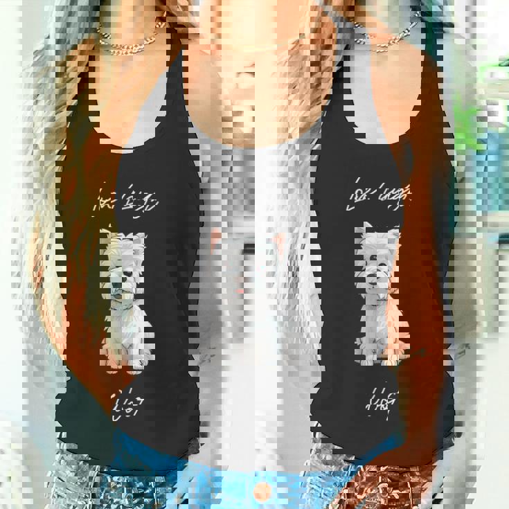 ラブ・ラフ・ウーフ-ウェスティ-ウエスト・ハイランド・テリア タンクトップ