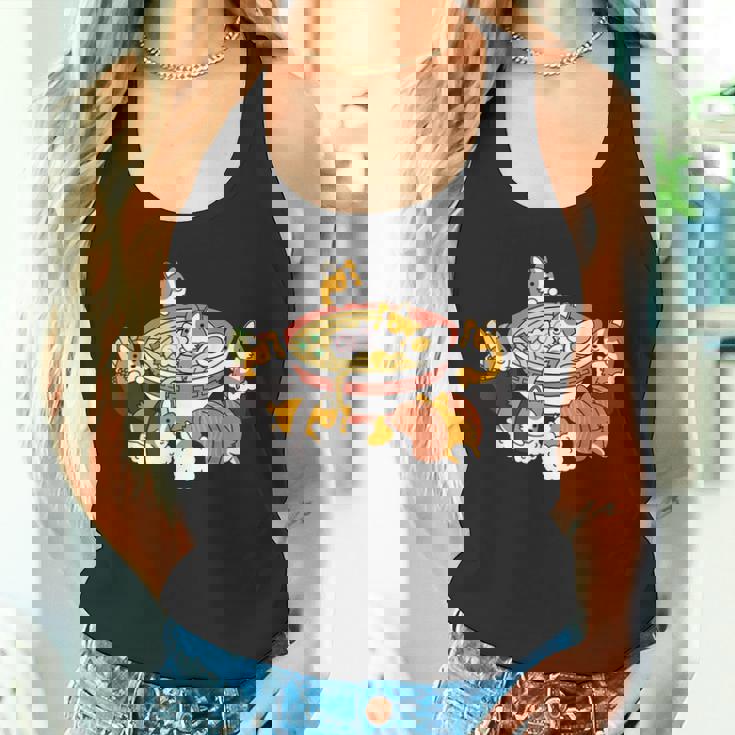 ラーメン寿司ウェルシュ・コーギー・ペンブローク犬 タンクトップ