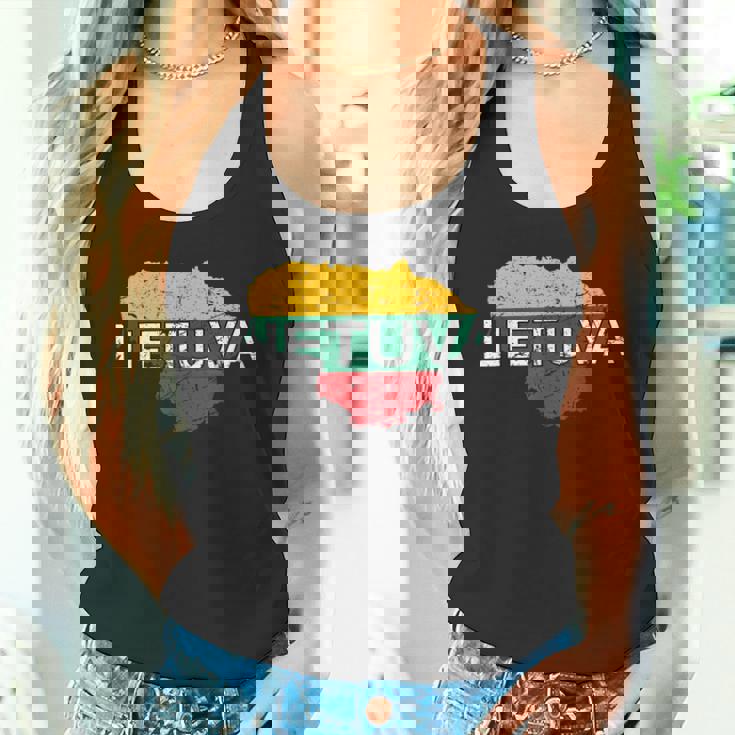 リトアニア国旗 Lietuva アンティーク調 メンズ レディース キッズ タンクトップ