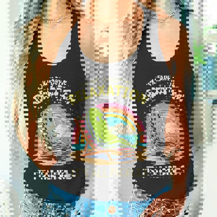 リラクゼーション聞いてピクルスモチベーション タンクトップ