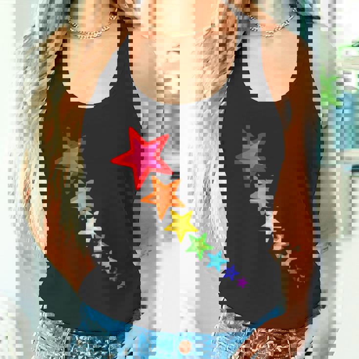 レインボーカラーの星。 タンクトップ