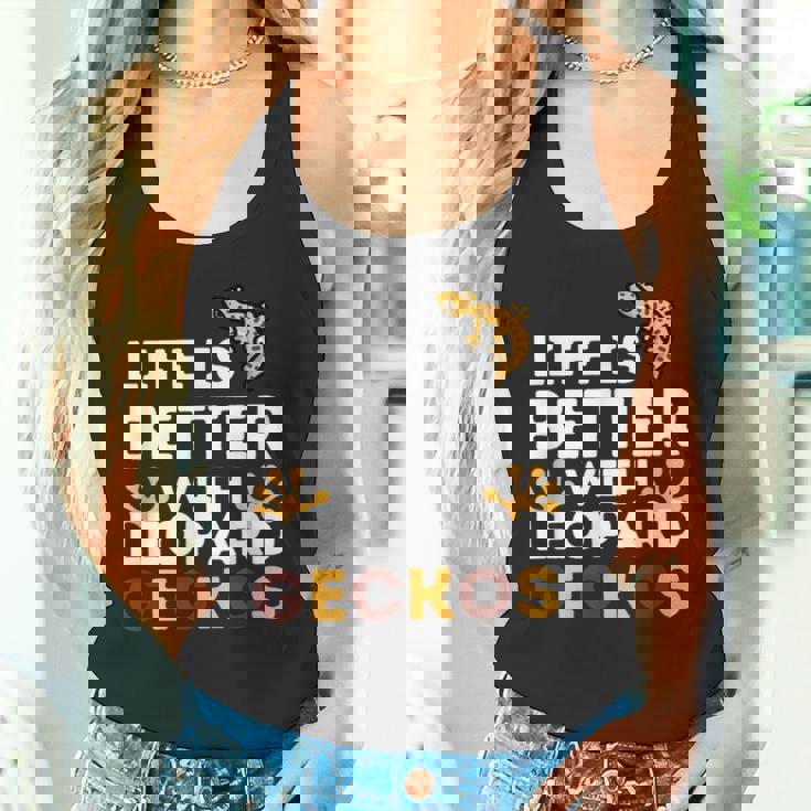 レオパード・ゲッコー愛好家 レオパード・ゲッコーと一緒なら人生はもっと楽しくなる タンクトップ