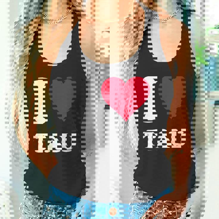 レッドハート I Love Tau タンクトップ