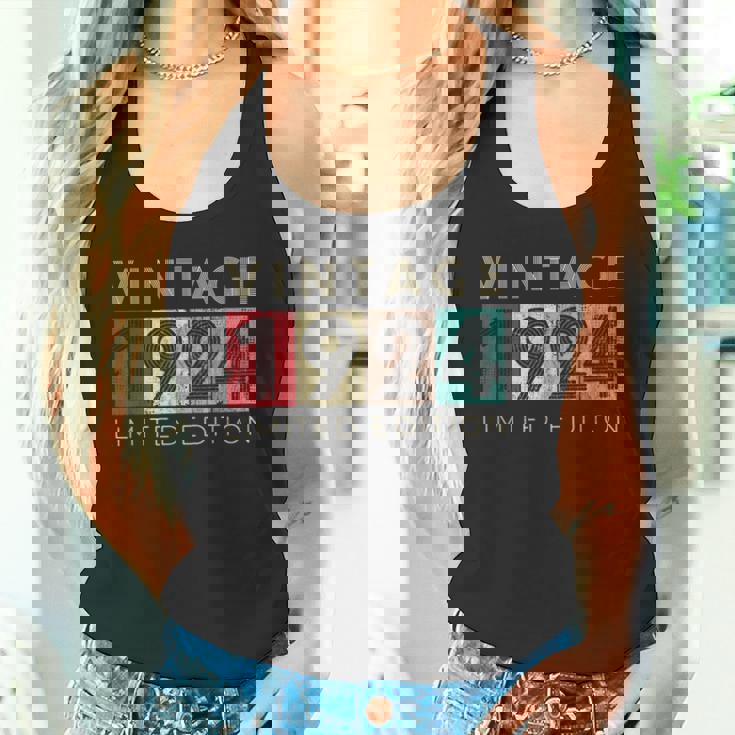 レトロ 99歳 ヴィンテージ 1924 限定版 99歳の誕生日 タンクトップ