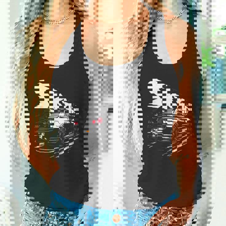 レトロ Jdm 日本語 ドリフト レーシング チューニング カー レジェンド スカイラインr34 タンクトップ