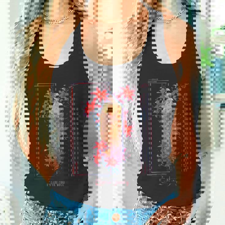 レトロ ソフト グランジ アニメ 美的 赤い スパイダーリリー タンクトップ