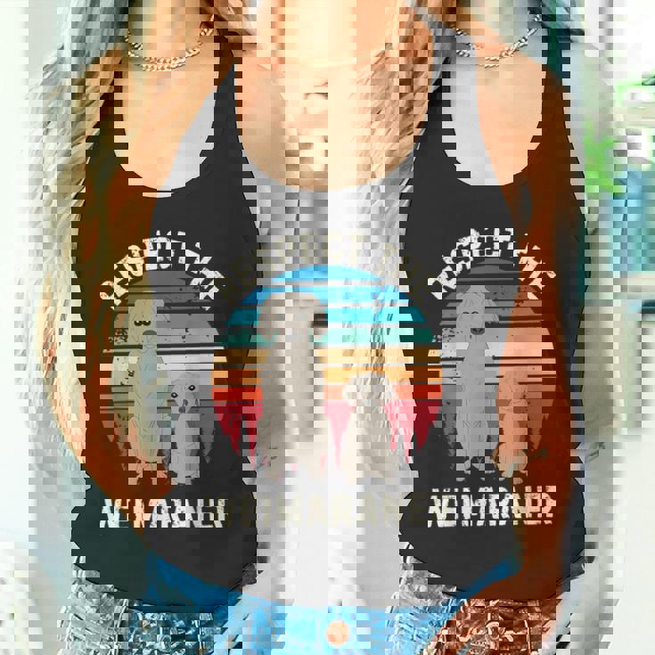 レトロ リスペクト ワイマラナー ヴィンテージ グランジ ワイマラナー 恋人 タンクトップ