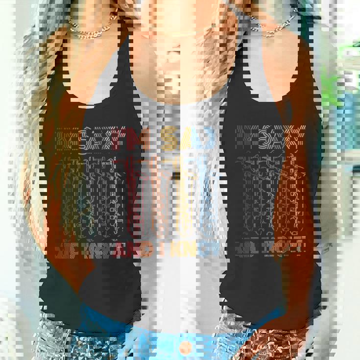 レトロ ヴィンテージ サックス ジャズ 音楽 バリトン サックス タンクトップ