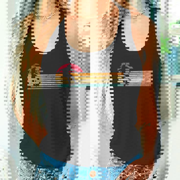 レトロ ヴィンテージ スケートボーダーシルエット スケートボード タンクトップ