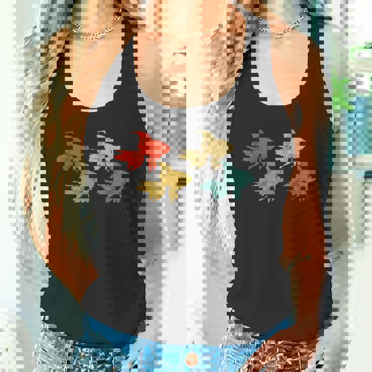 レトロ 魚 金魚 水族館 水 動物 タンクトップ