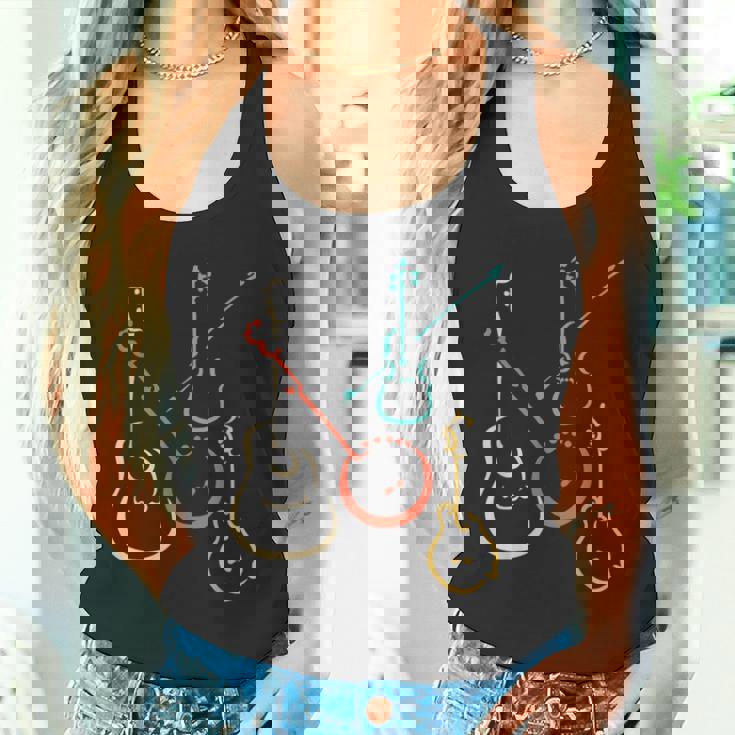 レトロなブルーグラス、ギター、バンジョー、フィドル、マンドリン タンクトップ