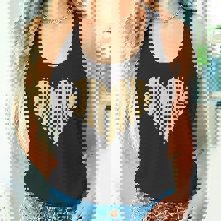 レトロなヴィンテージスタイルのラブハート。ジムニーアイボリーにフィット。 タンクトップ