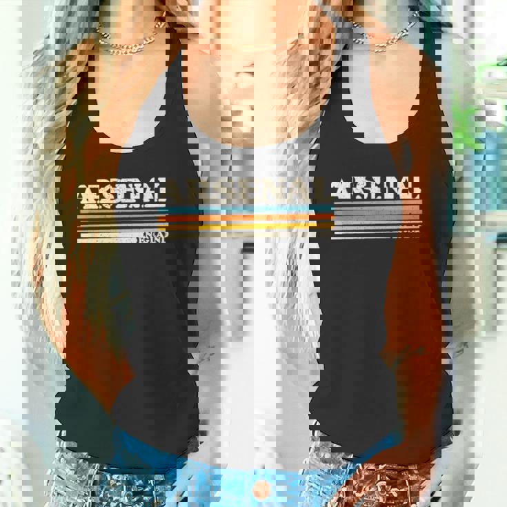 レトロストライプアーセナル。 タンクトップ