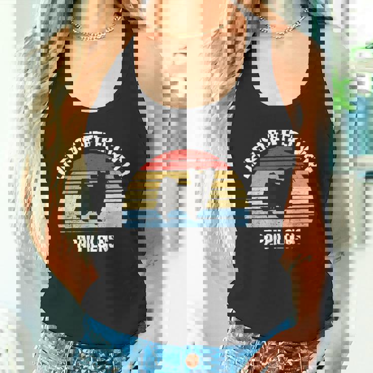 レトロパピヨン 犬 ギフト タンクトップ