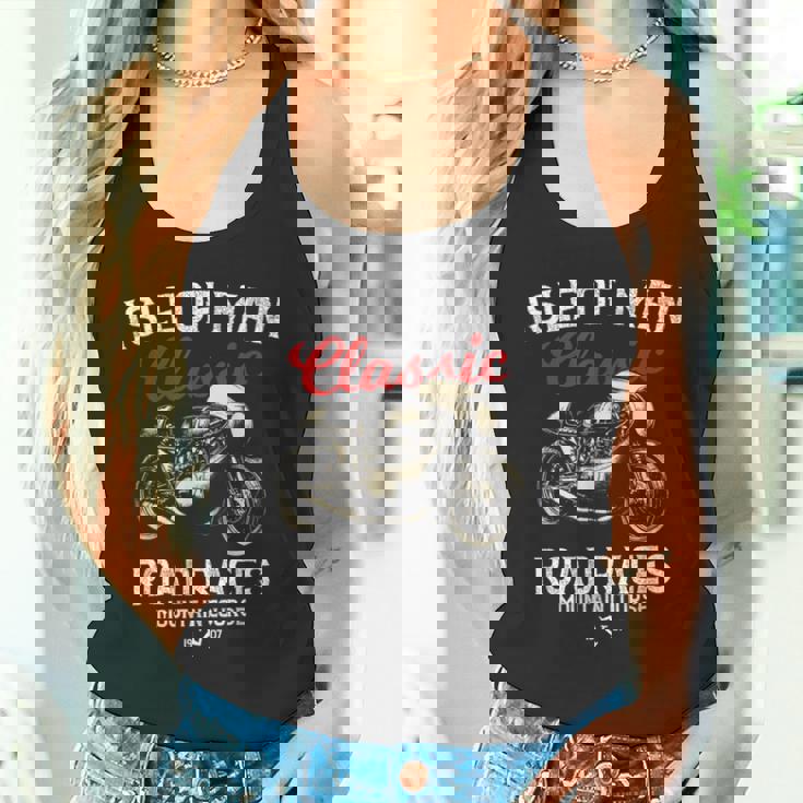 レトロマン島ttレースヴィンテージバイクレース タンクトップ