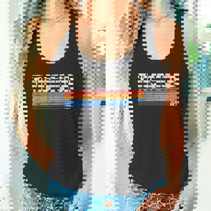 レトロヴィンテージ 70年代 80年代スタイル ビクター、Id タンクトップ