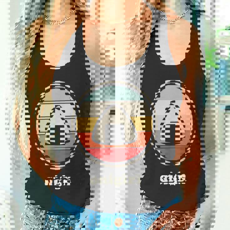 レトロヴィンテージ-日本食&カワイイアニメおにぎり タンクトップ