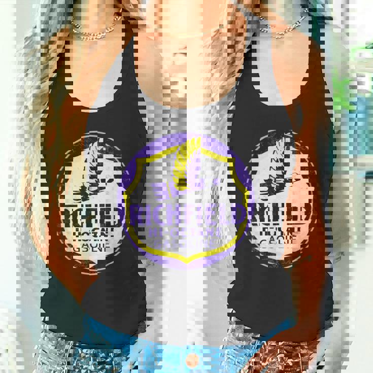 レトロヴィンテージガソリンスタンド リッチフィールドガソリン車 バイクガレージ タンクトップ