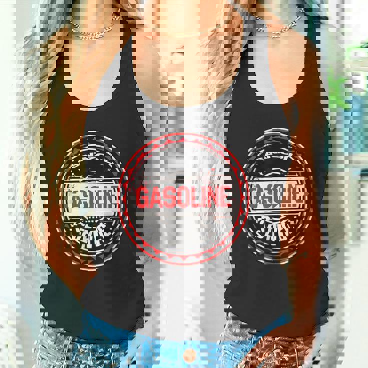 レトロヴィンテージガソリンスタンドanzoil モーターオイル 車 バイク ガレージ タンクトップ