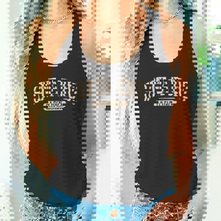 レトロヴィンテージサーフィン&スケートボードグラフィックデザインサンタクルーズ タンクトップ