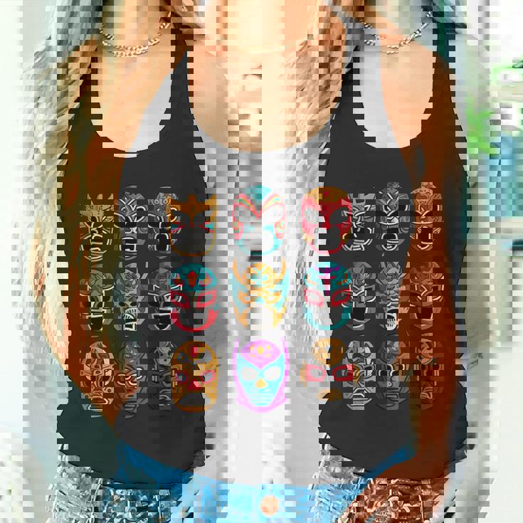 レトロ・ルチャ・リブレ フリースタイル・レスリング・ファイター タンクトップ