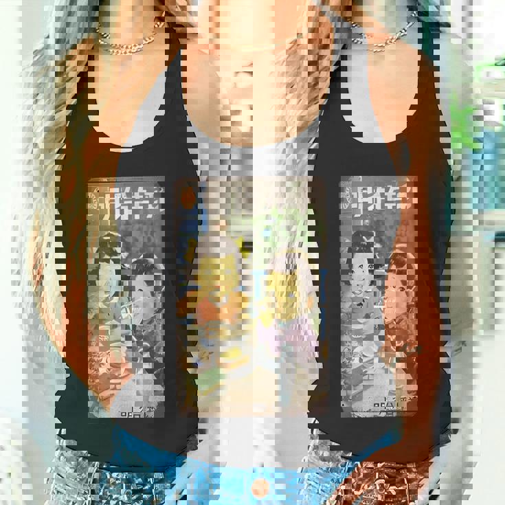 レトロ風和風デザイン タンクトップ