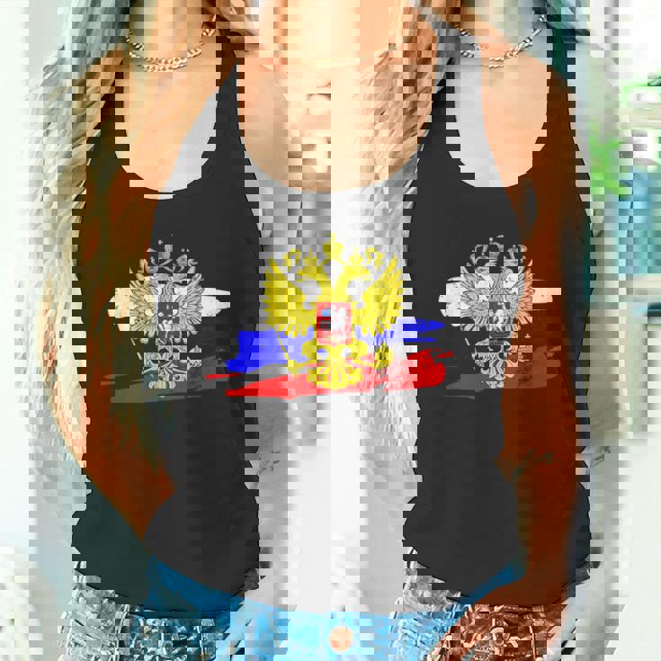 ロシア国章 ロシア国旗 イーグルエンブレム付き タンクトップ