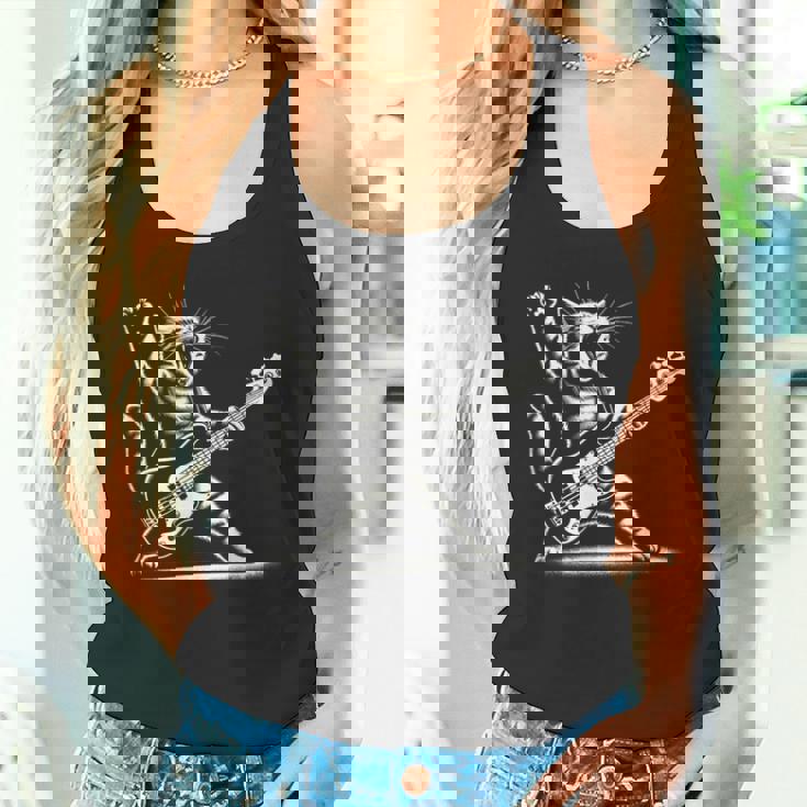 ロッキーキャット ベースギター4面エレキベースプレーヤー タンクトップ