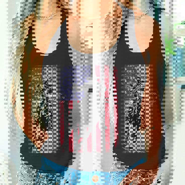 ロデオ 馬 アメリカ国旗 アメリカ カントリー カウボーイ ウェスタン タンクトップ