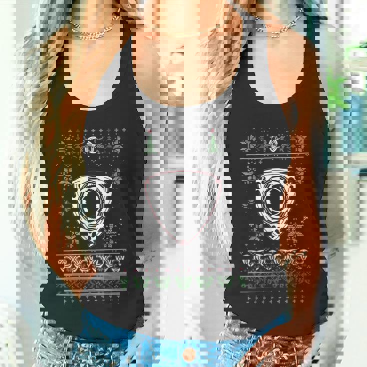 ロータリーエンジン スポーツ 車 恋人 醜いクリスマスデザイン タンクトップ