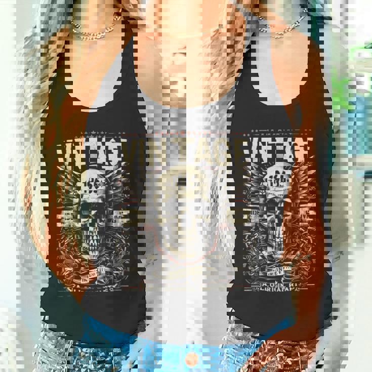 ヴィンテージ 1965 1965年誕生 誕生日 スカル バイカー バイク タンクトップ