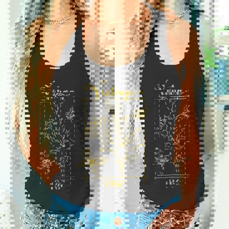 ヴィンテージ 1967 百合花 蝶 56歳 56歳の誕生日 タンクトップ