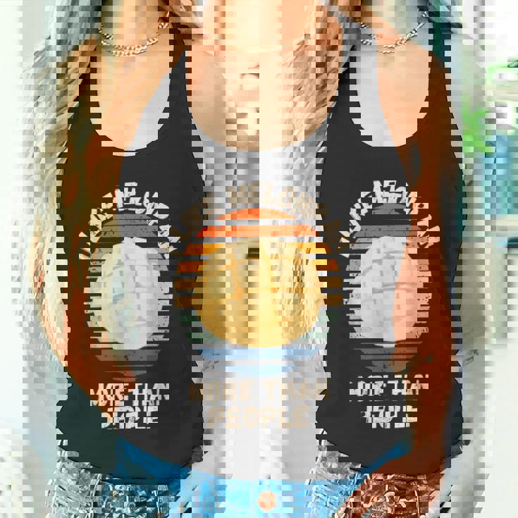 ヴィンテージ I Like Melonpan More Than People レトロ メロンパン タンクトップ