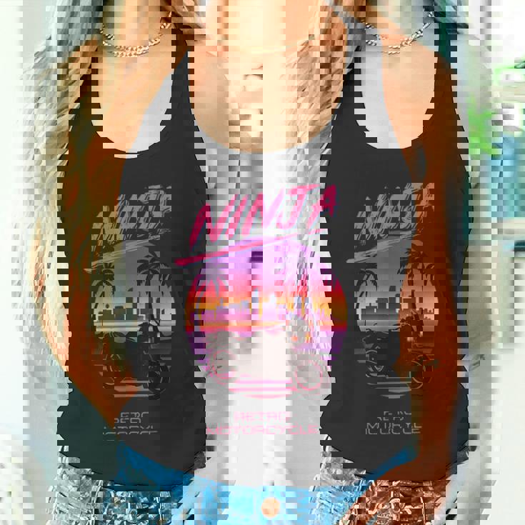 ヴィンテージ Ninja スポーツバイク スーパースポーツ 80S 映画 シンセウェーブ マイアミ バイス シティー タンクトップ